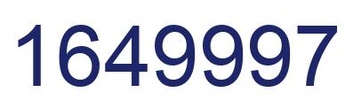 Number 1649997 blue image