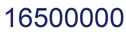 Number 16500000 blue image