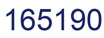 Number 165190 blue image