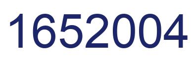 Number 1652004 blue image