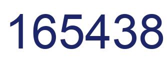 Number 165438 blue image