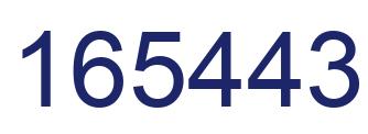 Number 165443 blue image