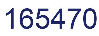 Number 165470 blue image