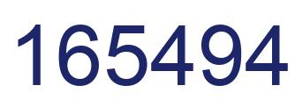 Número 165494 imagen azul