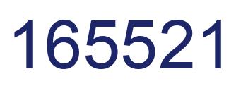 Number 165521 blue image