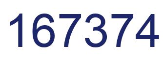 Number 167374 blue image