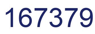 Number 167379 blue image