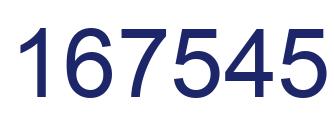 Number 167545 blue image