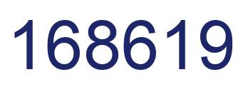 Number 168619 blue image