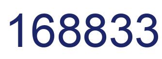 Number 168833 blue image