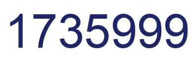 Number 1735999 blue image