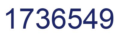 Number 1736549 blue image
