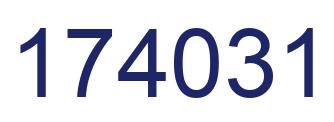 Number 174031 blue image