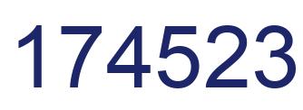 Number 174523 blue image