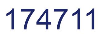 Number 174711 blue image