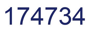 Number 174734 blue image