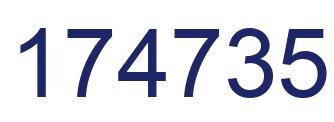 Number 174735 blue image