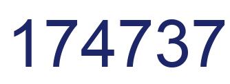 Number 174737 blue image