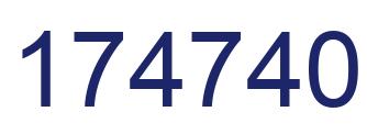 Number 174740 blue image