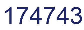 Number 174743 blue image
