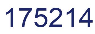 Number 175214 blue image