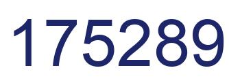 Number 175289 blue image