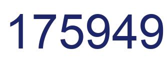 Number 175949 blue image