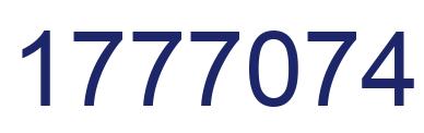 Number 1777074 blue image