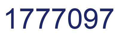 Number 1777097 blue image