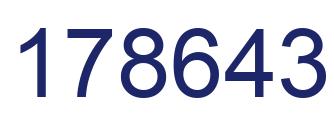 Number 178643 blue image