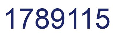 Number 1789115 blue image