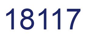 Number 18117 blue image