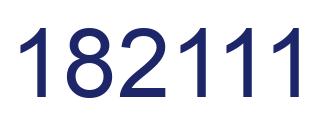 Number 182111 blue image