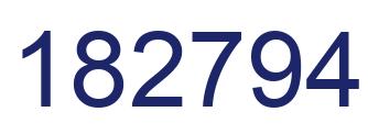 Number 182794 blue image