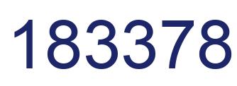 Number 183378 blue image