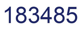Number 183485 blue image
