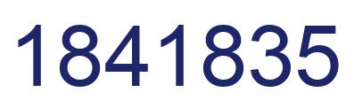 Number 1841835 blue image