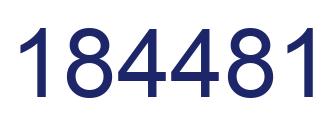 Number 184481 blue image