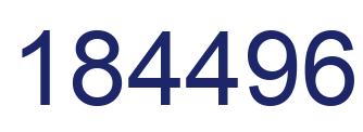 Number 184496 blue image