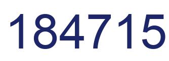 Number 184715 blue image