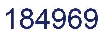 Number 184969 blue image