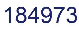 Número 184973 imagen azul