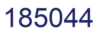 Number 185044 blue image