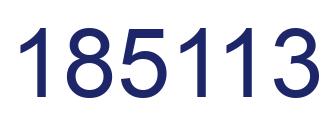 Number 185113 blue image