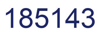 Number 185143 blue image