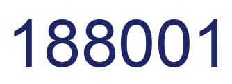 Number 188001 blue image
