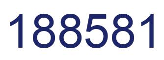 Number 188581 blue image
