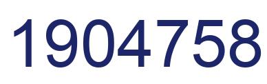 Number 1904758 blue image