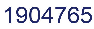 Number 1904765 blue image
