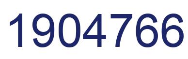 Number 1904766 blue image